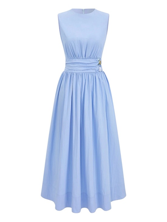 Commense Dresses & Skirts - Commense Powder Blue Maxi Dress NWT Medium Sleeveless Cotton Blend Midi Maxi